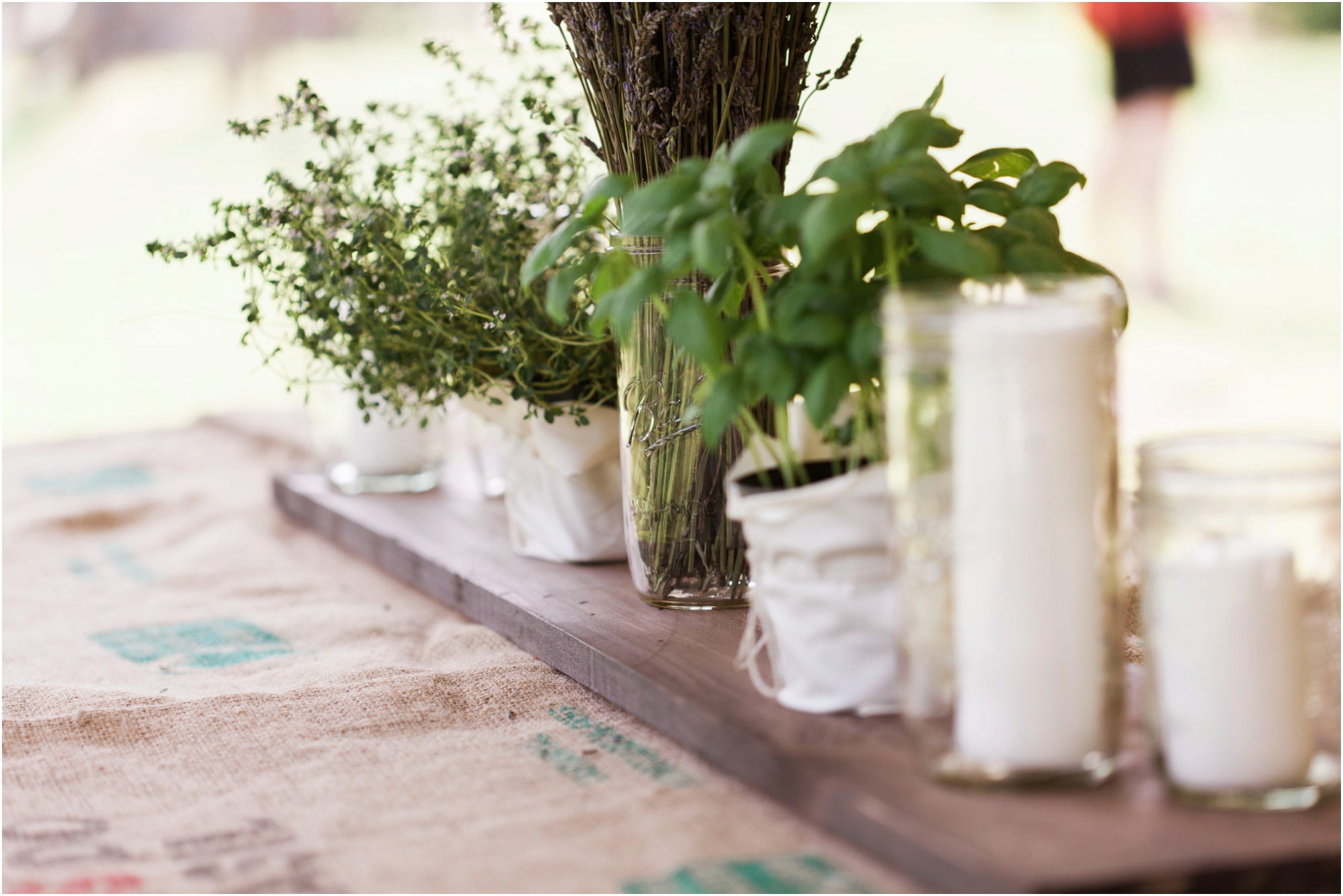 herb wedding centerpieces