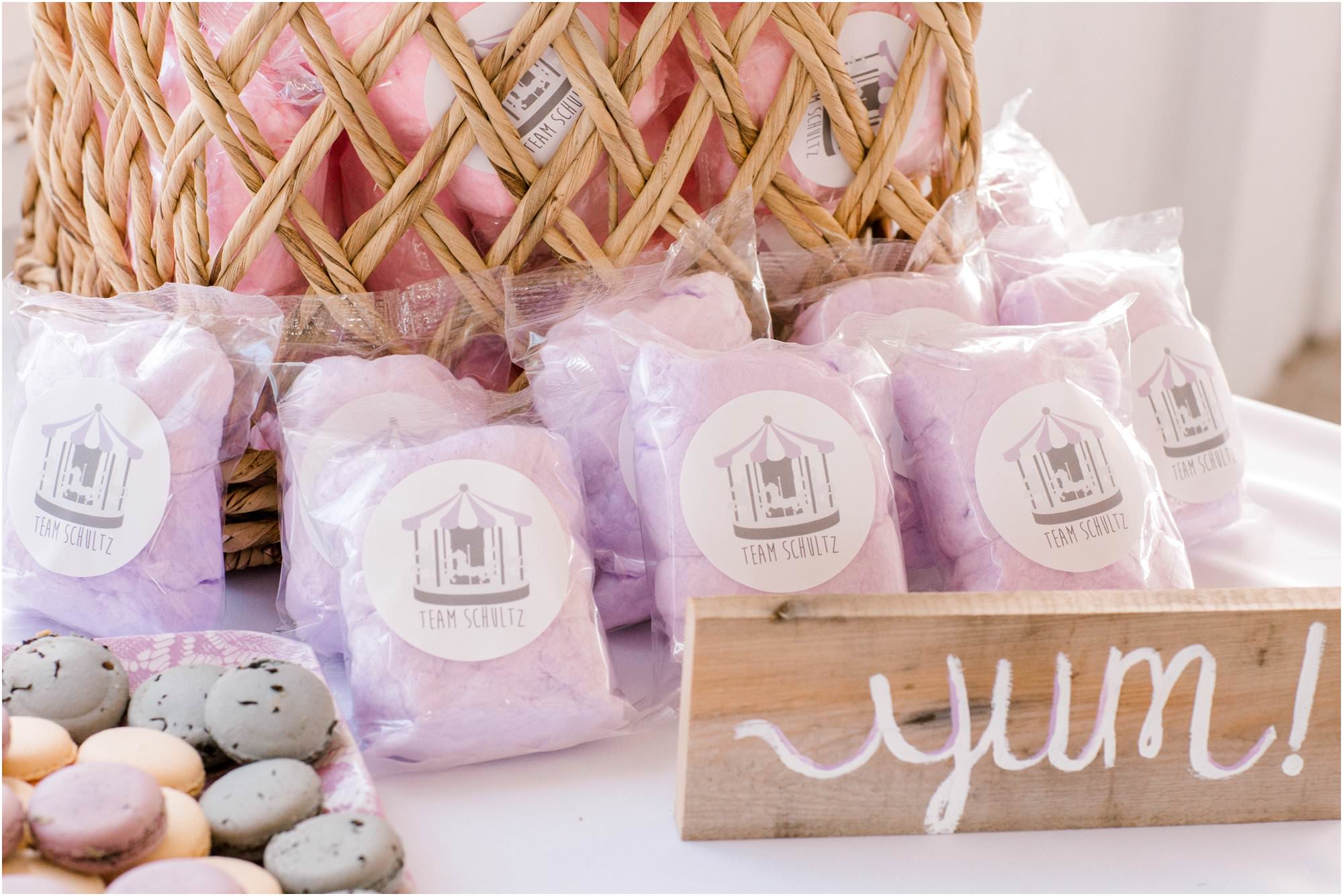 cotton candy wedding favors