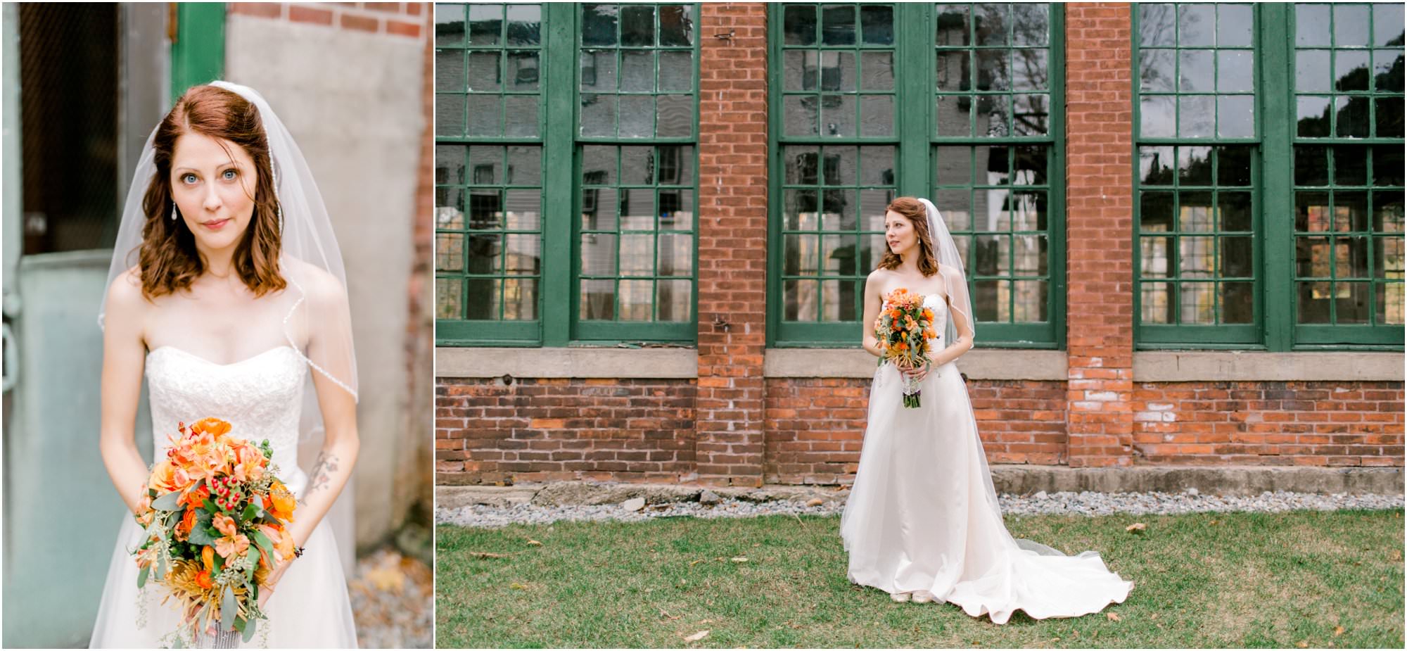 fall lace factory wedding