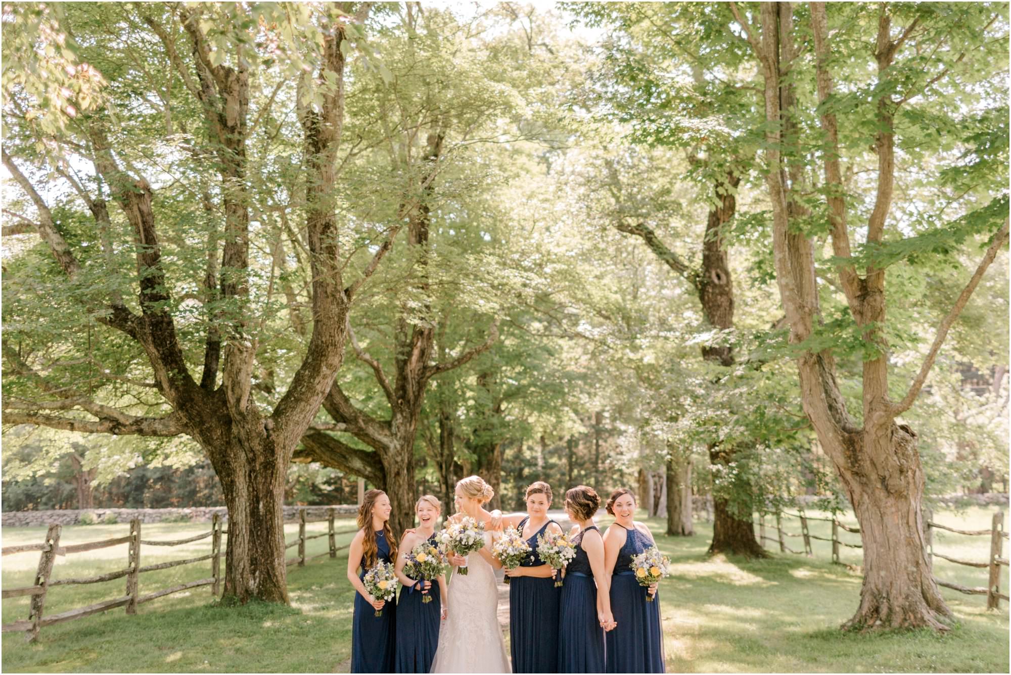  romantic summer tyrone farm wedding navy blue bridesmaid dresses