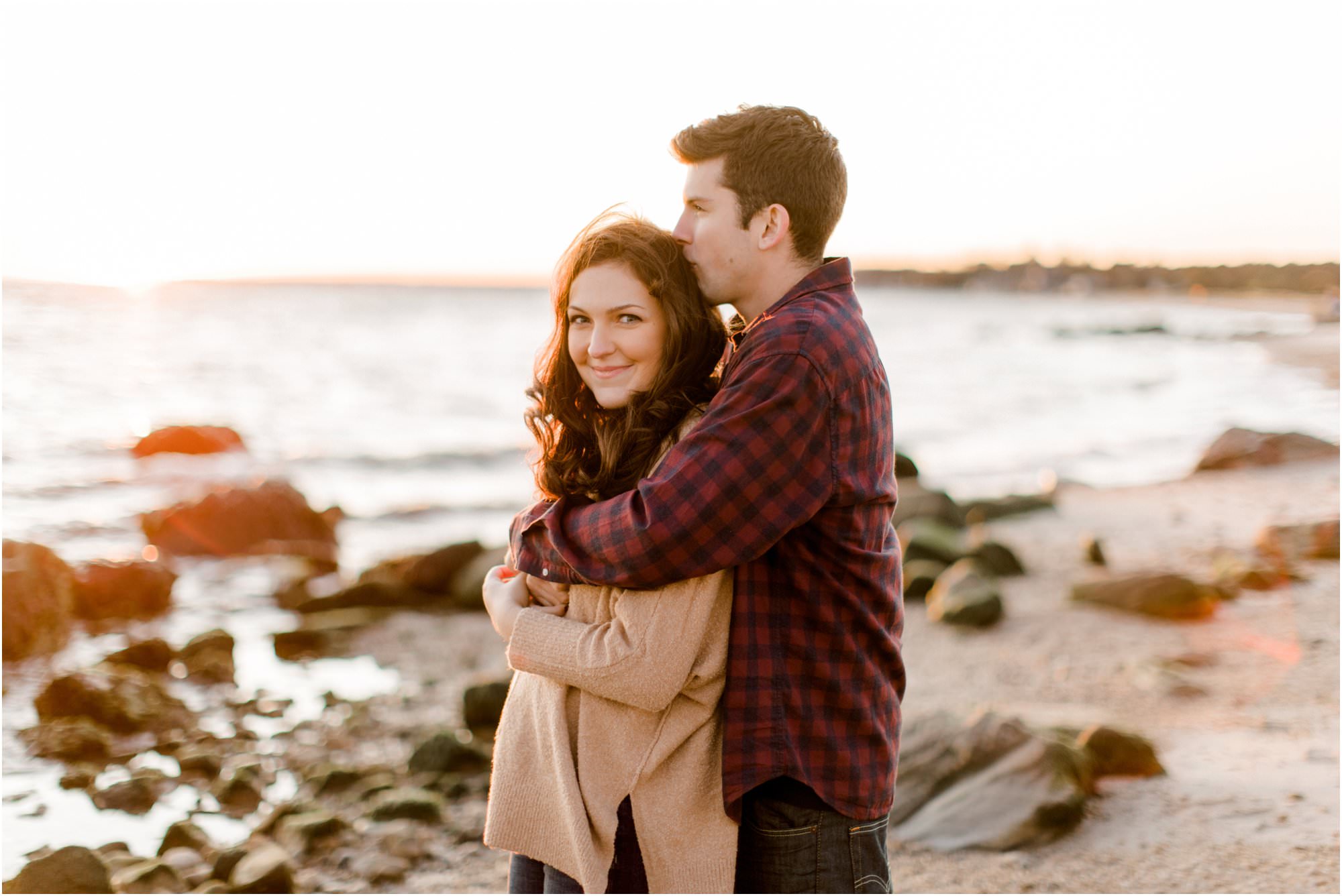 harkness memorial state park engagement photos