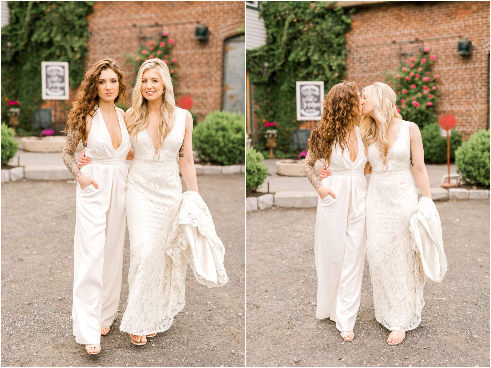 same sex neutral Lace Factory wedding