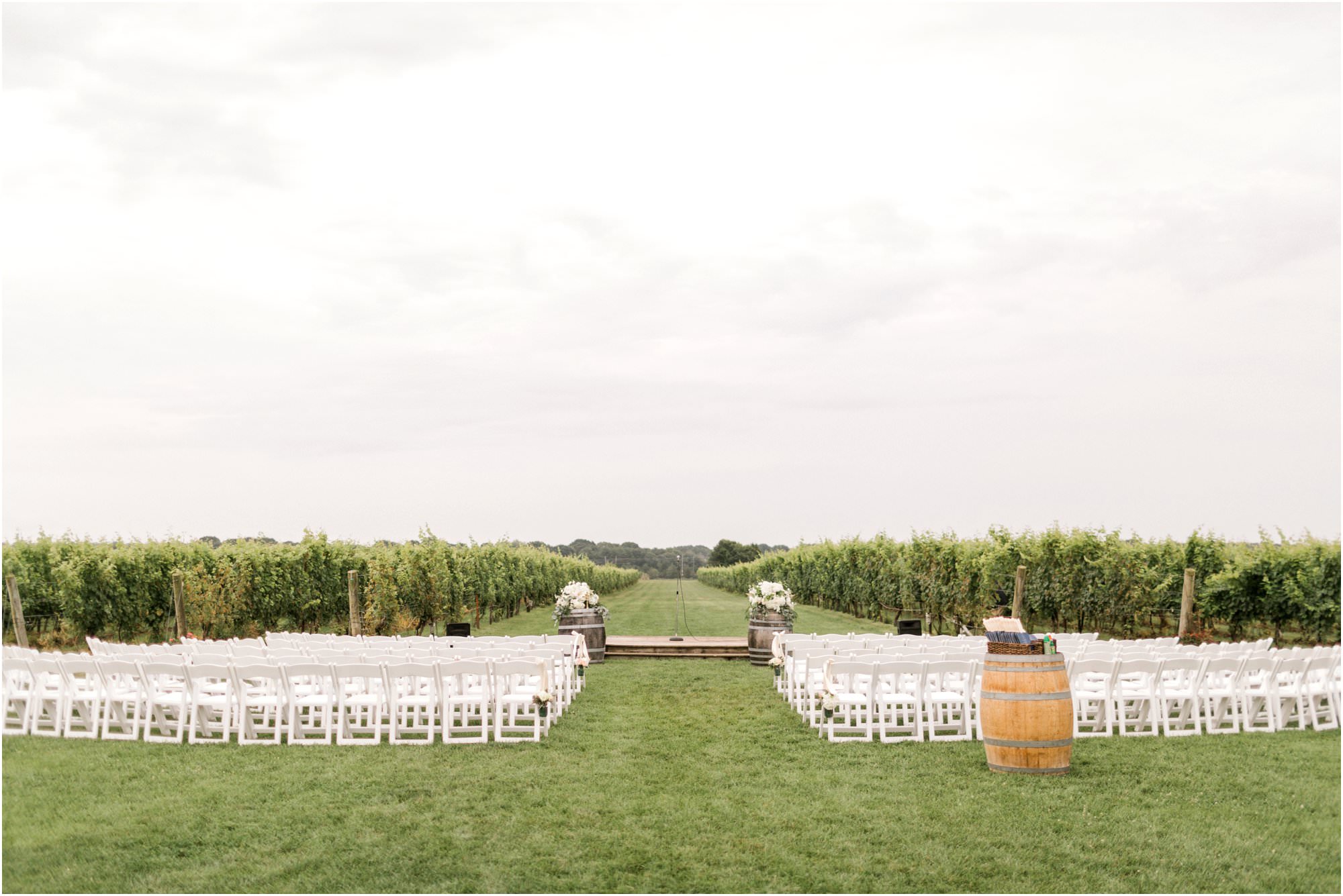timeless saltwater farm vineyard wedding outdoor ceremony