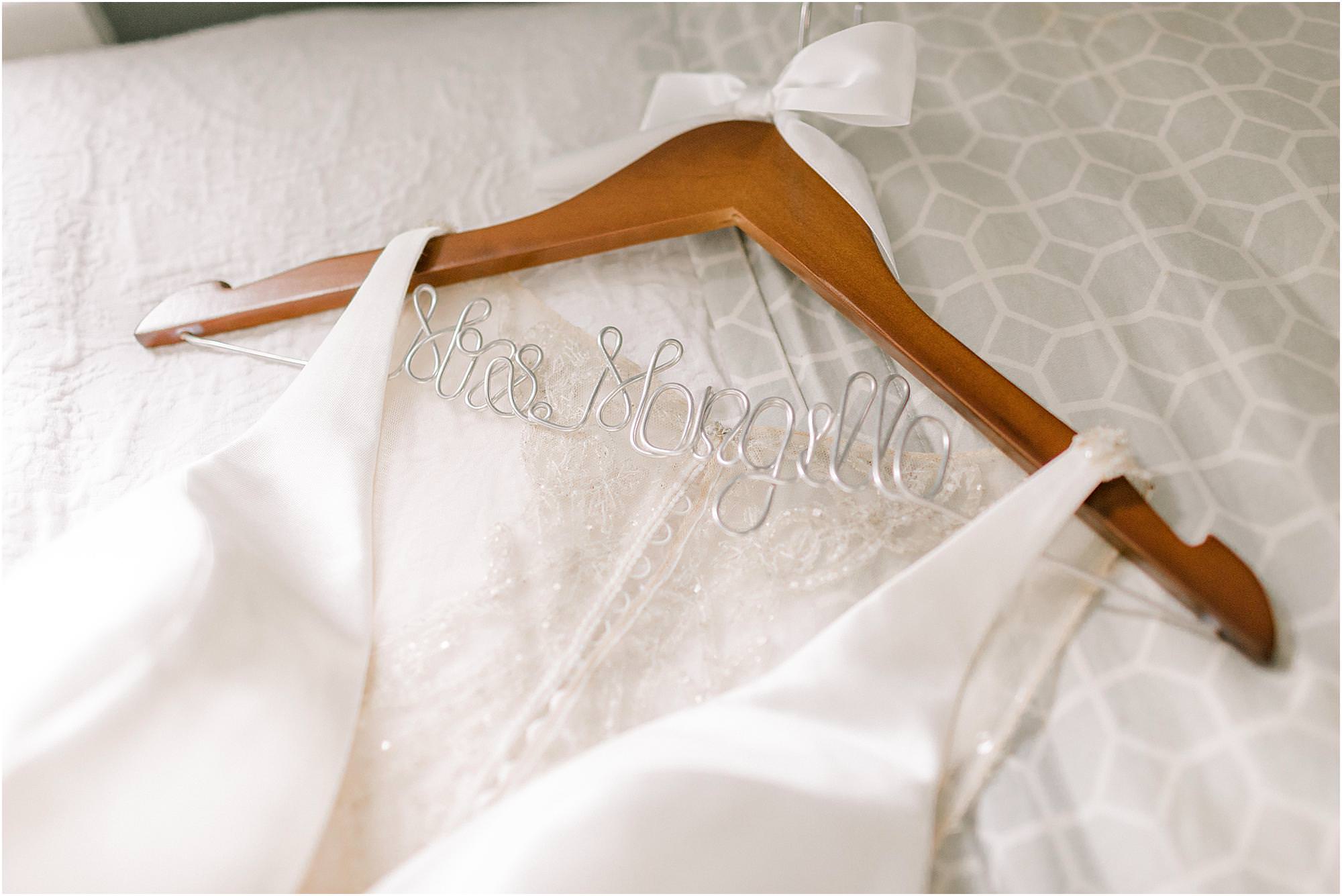pretty wedding dress hanger