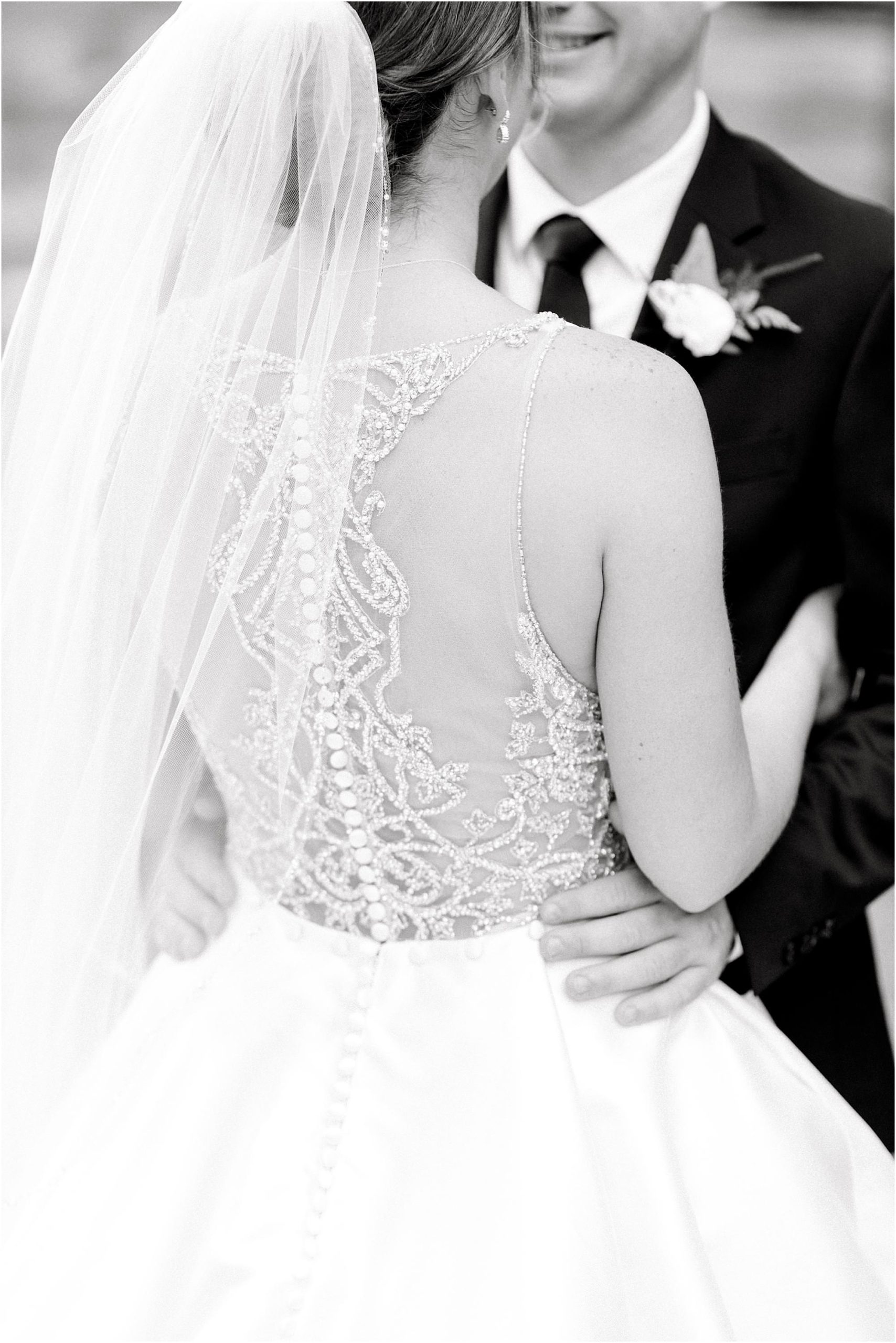Justin Alexander wedding dress details
