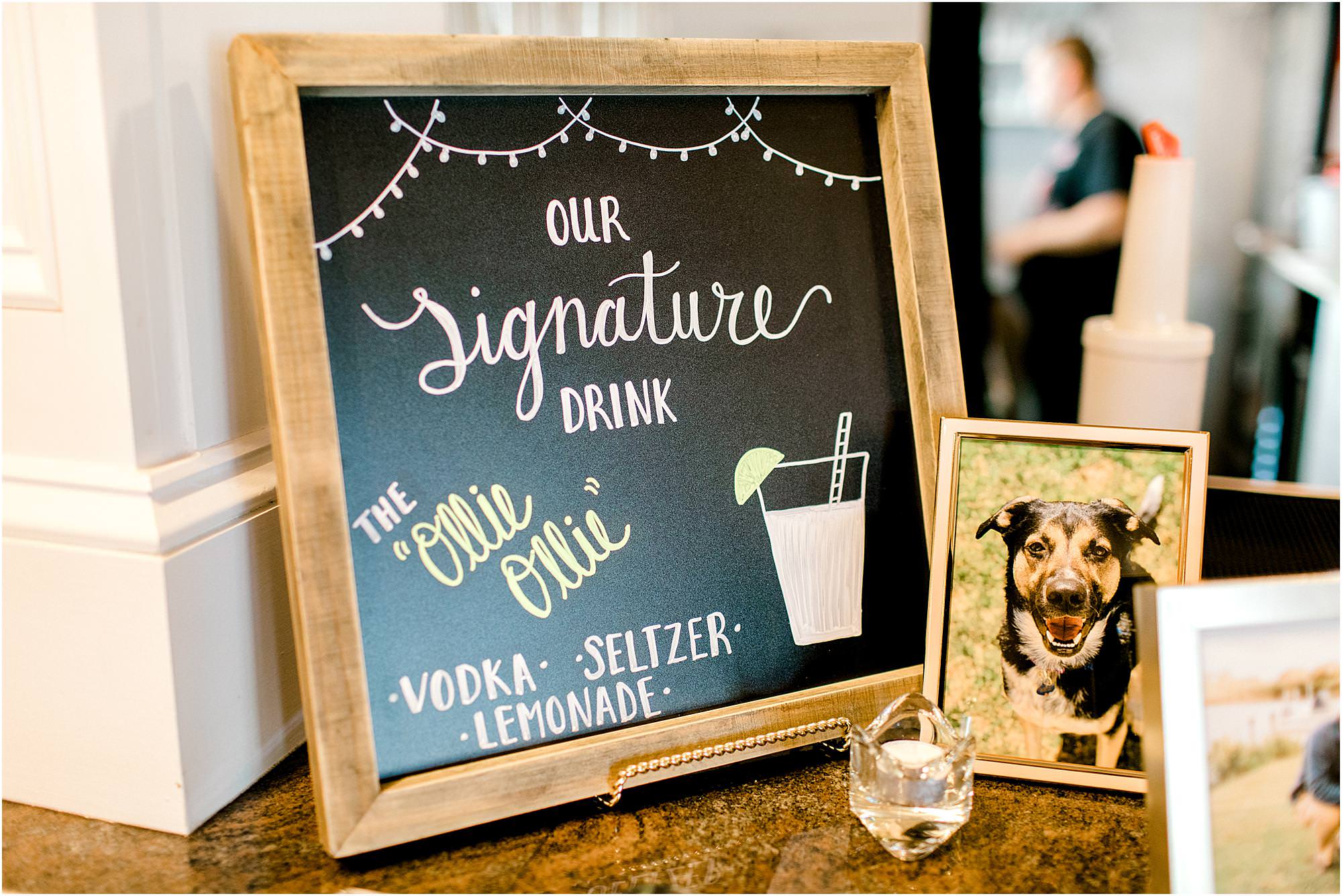 signature drink wedding sign