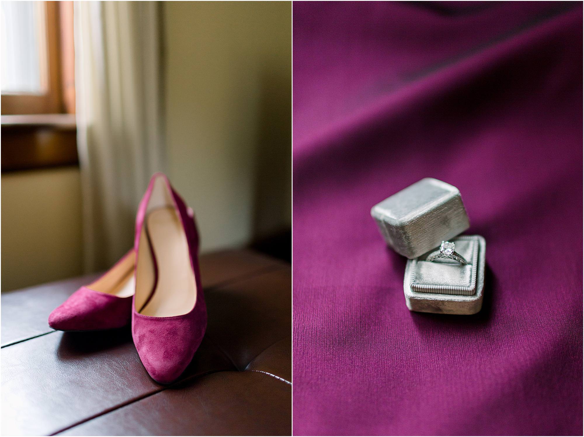 purple wedding shoes