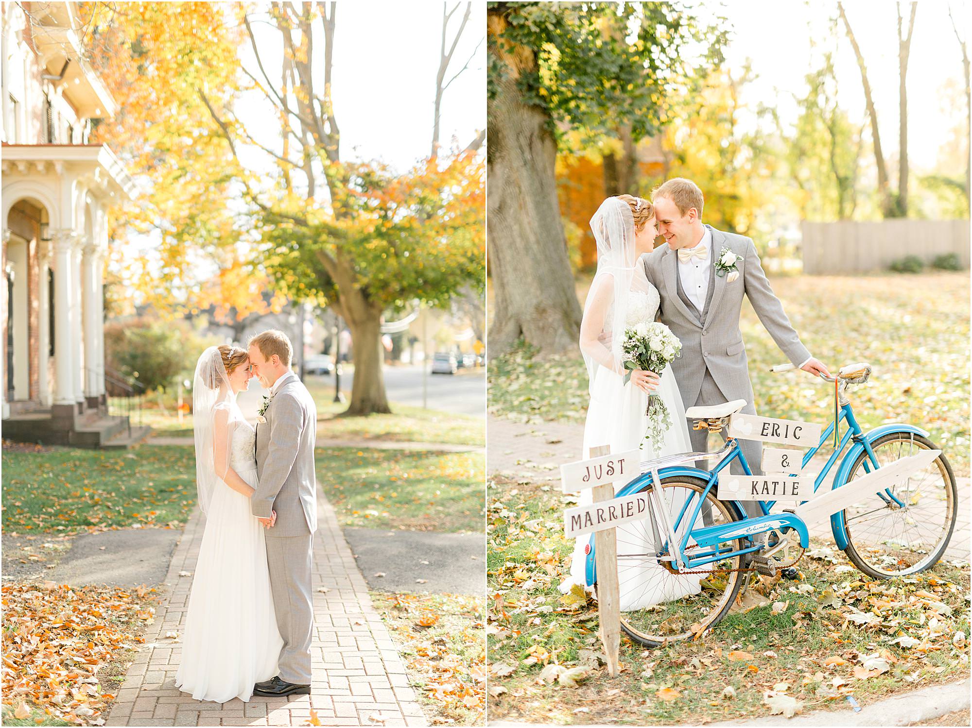 rustic fall webb barn wedding with bicycles
