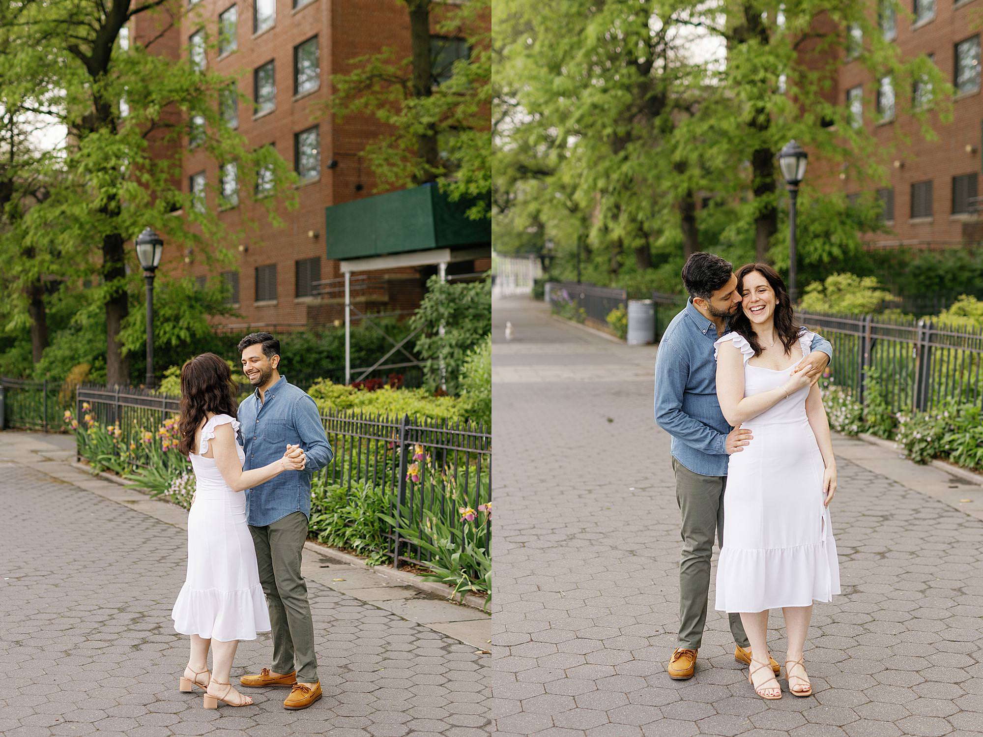Brooklyn heights promenade engagement session